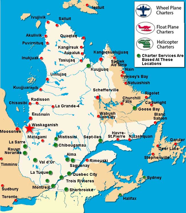 Waskaganish Charter Flights